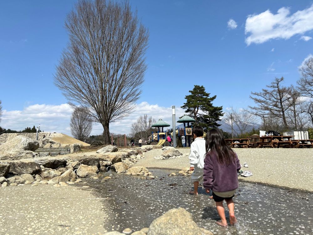 ベルが公園内の親水公園の写真