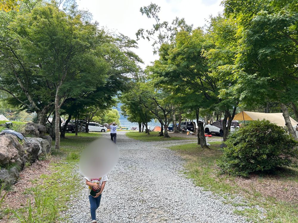サイトからトイレまでの道