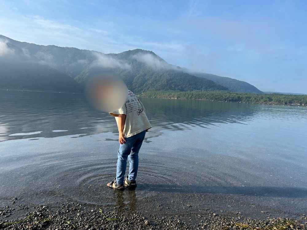 朝の西湖
