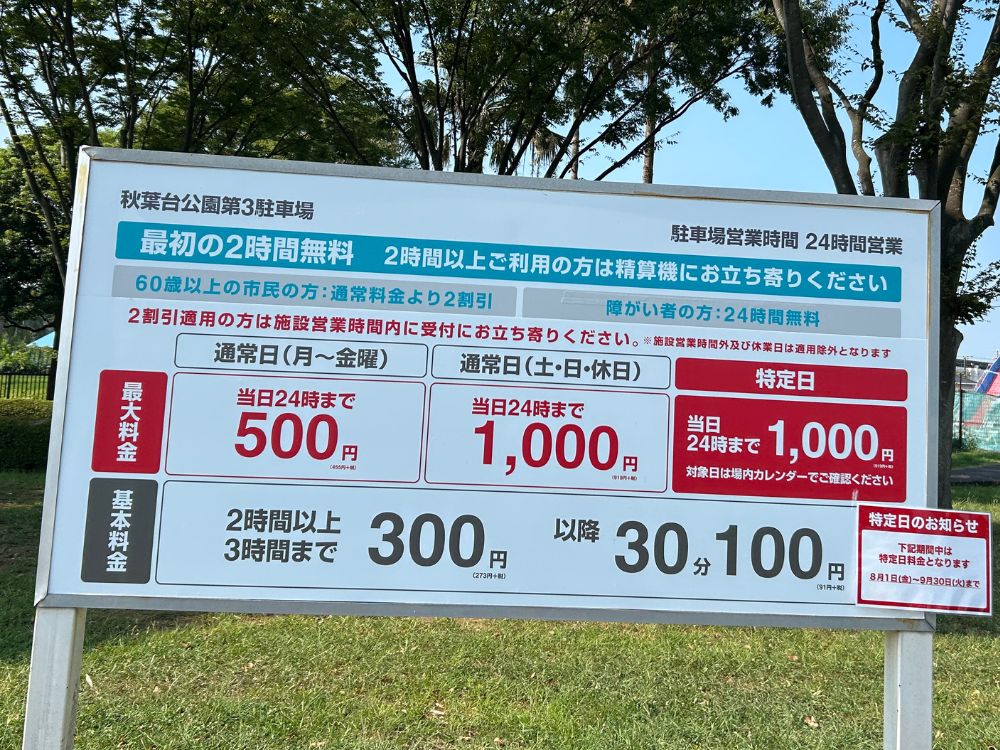駐車場料金の写真