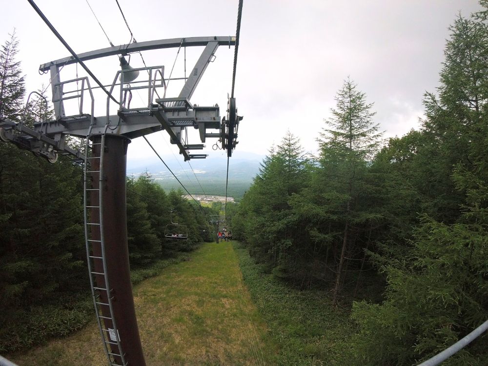 サンメドウズ清里のリフトからの景色