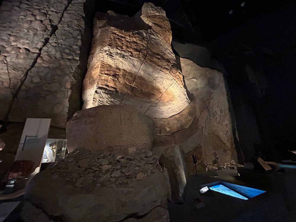 壁にそびえたつ展示の写真