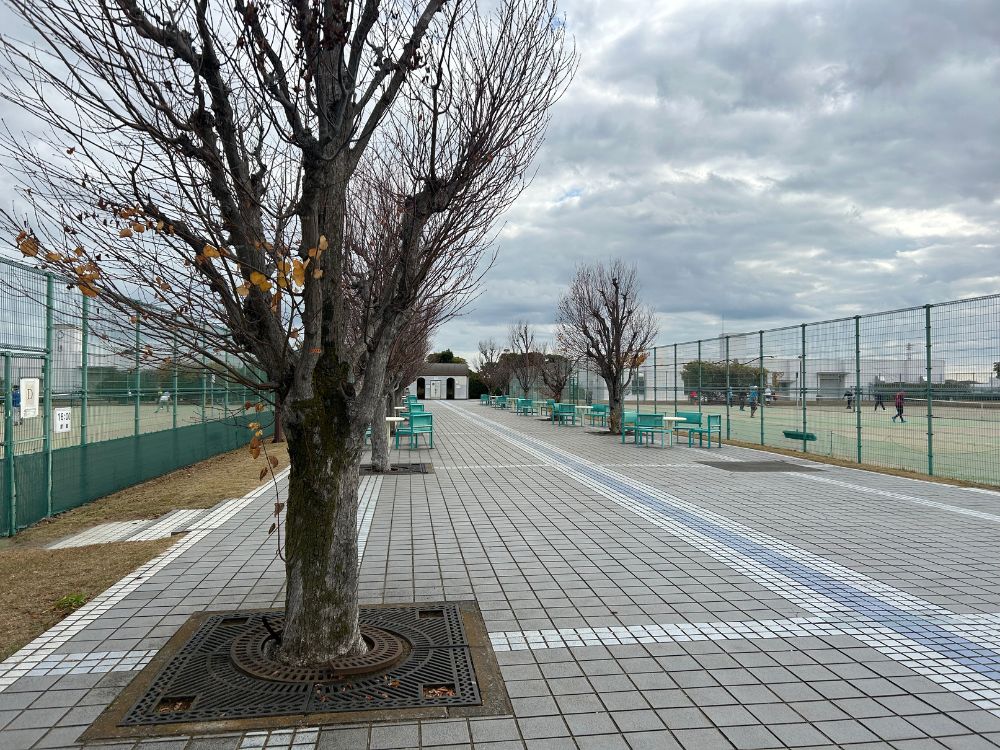 テニスコートエリアの写真