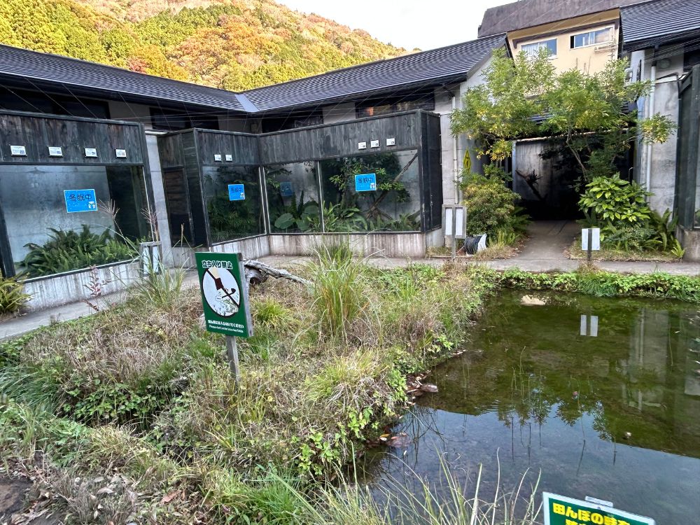 屋外の飼育エリアの写真