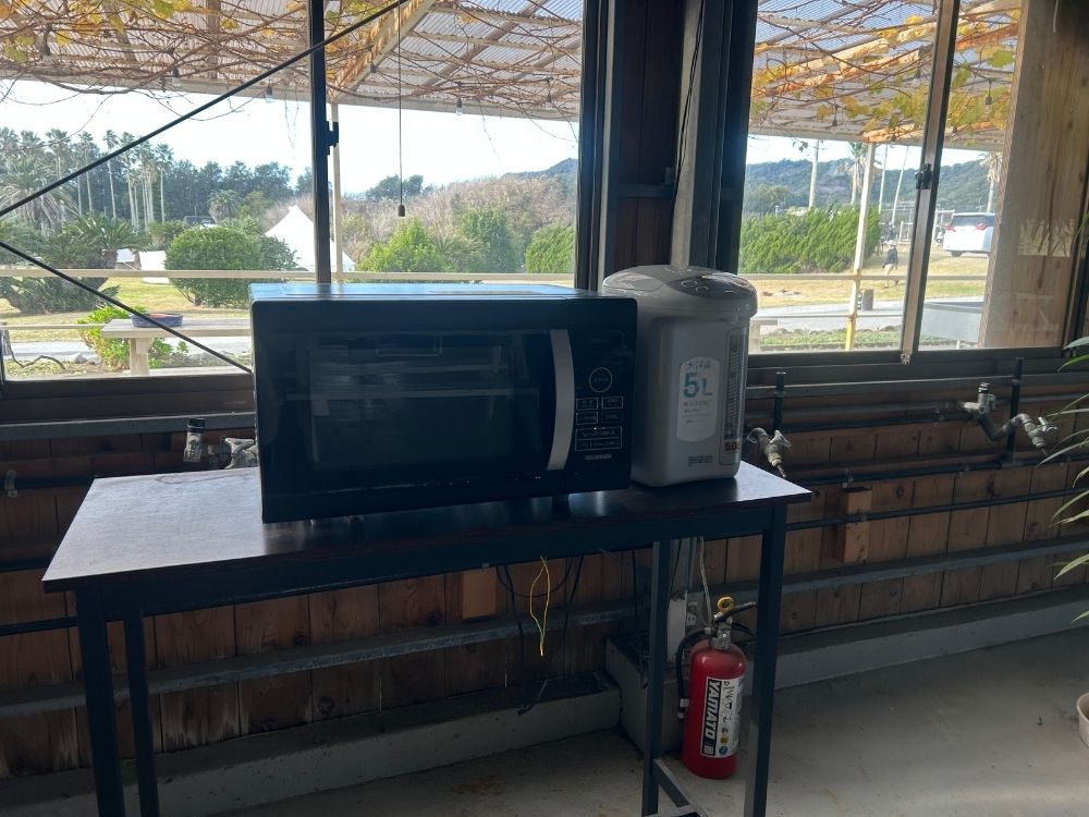 サニタリー棟の電子レンジの写真