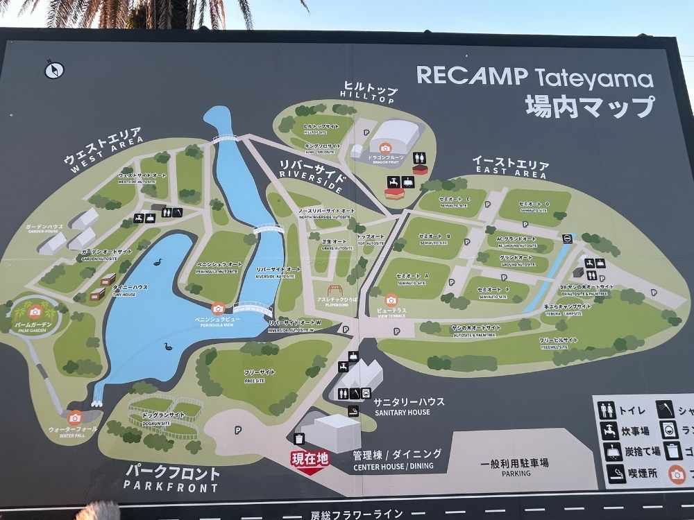 RECAMP館山の場内マップの写真